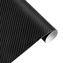 Carica l'immagine nel visualizzatore di Gallery, AOBETAK Adesivo Carbonio Fibra in Vinile con Raschietti in Plastica,1500 X 300mm 3D Adesivi Wrapping Sticker per Auto e Moto Fai-da-Te, Interno/Esterno, Pellicola Effetto Texture 3D, Nero Opaco