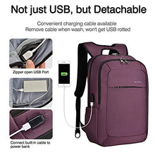 Carica l'immagine nel visualizzatore di Gallery, SLOTRA Zaino per Laptop da 15-15,6 Pollici con Porta di Ricarica USB Viola
