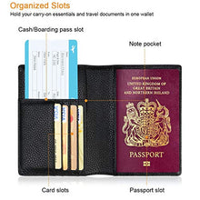 Carica l'immagine nel visualizzatore di Gallery, flintronic Porta Passaporto, Custodia Passaporto #7 Nero+2 Etichetta Bagaglio