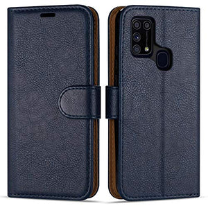 Case Collection Custodia per Samsung Galaxy M31 Cover (6,4") a Libretto Blu