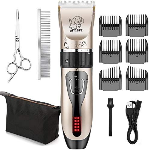 Yabife Tosatrici Cani Professionale, Cordless Tosatore Tagliacapelli a black1