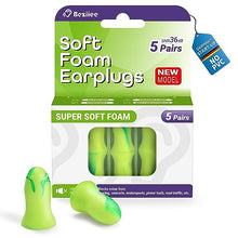 Carica l&#39;immagine nel visualizzatore di Gallery, 𝙒𝙄𝙉𝙉𝙀𝙍 𝟮𝟬𝟮𝟯 BEZIIEE Tappi Orecchie Dormire, Livello di riduzione del rumore=36DB,Migliore utilizzo per dormire, ma anche per viaggiare, lavorare, studiare e per i concerti. 5 paia