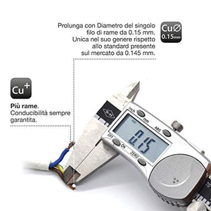 EW3800 - Prolunga elettrica bianca 3mt, spina Italiana 10A 90° Bianco - Ilgrandebazar