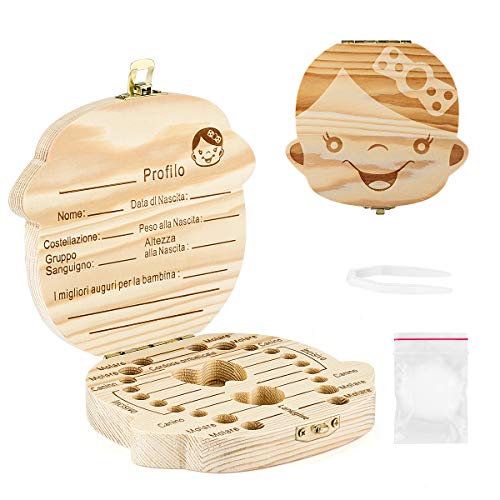 Aitsite Denti box Scatola dei Ricordi per da Latte Bambina