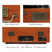 Carica l&#39;immagine nel visualizzatore di Gallery, amzdeal Giradischi Vinile 3 Velocità (33 / 45 / 78 Giri) Stereo Portatile ,...