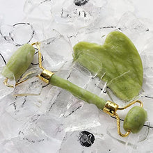 Carica l'immagine nel visualizzatore di Gallery, BAIMEI Gua Sha Tool e Rullo Di Giada, Massaggiatore Viso e Collo, Gua Sha Lenisce, Calma e Rilassa La Pelle, Elimina Il Gonfiore Degli Occhi