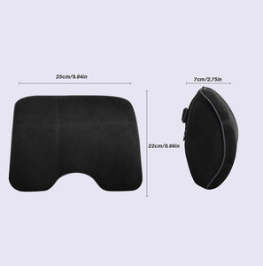 EASY EAGLE Cuscino Poggiatesta Auto in Tessuto Scamosciato e Schiuma di Nero - Ilgrandebazar