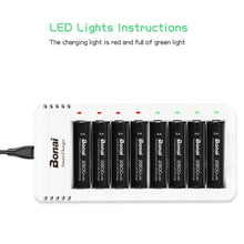 Carica l&#39;immagine nel visualizzatore di Gallery, BONAI Batterie Ricaricabili AA Alta Capacità, 2800mAh Pile Stilo 8AA+C - Ilgrandebazar