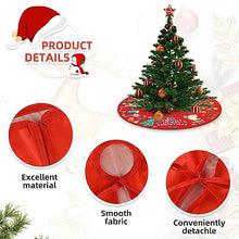 Carica l'immagine nel visualizzatore di Gallery, RUNMKUO Gonna per Albero di Natale,36 inches / 90 cm Decorazioni Natalizie, Tappeto Albero di Natale Gonna Base Tappetino Copertura per Decorazione Capodanno Casa Festa Forniture