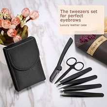 Carica l&#39;immagine nel visualizzatore di Gallery, Rymall 6PCS Set di Pinzette per Sopracciglia, Acciaio inox per...