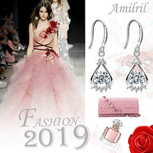 Carica l&#39;immagine nel visualizzatore di Gallery, Amilril Orecchini Goccia Donna, Argento Sterling 925 con 5A Zirconi Cubici,... - Ilgrandebazar