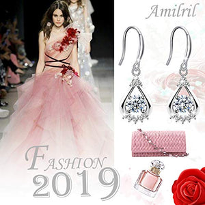 Amilril Orecchini Goccia Donna, Argento Sterling 925 con 5A Zirconi Cubici,... - Ilgrandebazar