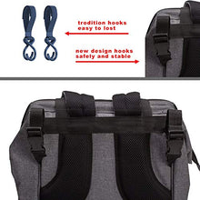 Carica l&#39;immagine nel visualizzatore di Gallery, ALLCAMP Zaino Mamma Multifunzione neonato Fasciatoio Bambino Nero-1