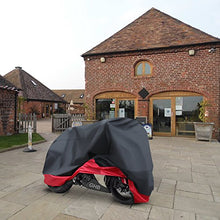 Carica l&#39;immagine nel visualizzatore di Gallery, GHB XXL Coprimoto Telo Motociclo Copri Scooter Impermeabile Nero Rosso