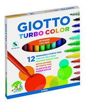 Carica l&#39;immagine nel visualizzatore di Gallery, Giotto Turbo Color pennarelli in astuccio da 12 colori - Ilgrandebazar