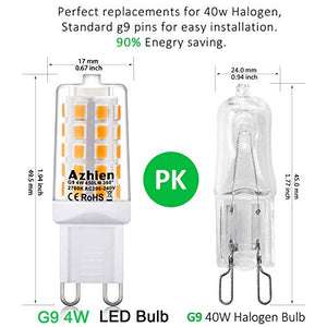 Lampade LED G9 4W, Azhien Bianche Not Dimmerabile 2700k