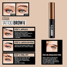 Carica l&#39;immagine nel visualizzatore di Gallery, Maybelline New York Tinta per Sopracciglia Peel-off Tattoo Brow, Medium Brown - Ilgrandebazar