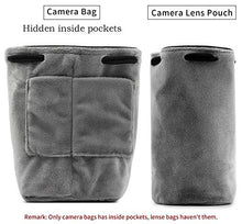 Carica l&#39;immagine nel visualizzatore di Gallery, Baona - Borsa per fotocamera e obiettivo in velluto, Square M, Nero