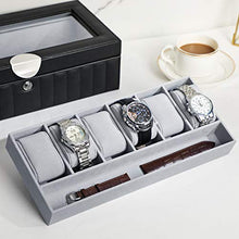 Carica l&#39;immagine nel visualizzatore di Gallery, SONGMICS Scatola Porta Orologi a 2 Livelli con 6 Scomparti, Custodia per... - Ilgrandebazar