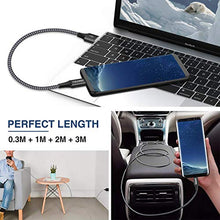 Carica l'immagine nel visualizzatore di Gallery, RAVIAD Cavo USB [4Pezzi, 0.5m 1m 2m 3m] Nylon Intrecciato Tipo Nero