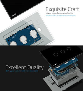 LIVOLO Interruttore della Luce con Indicatore LED Touch Switch Nero