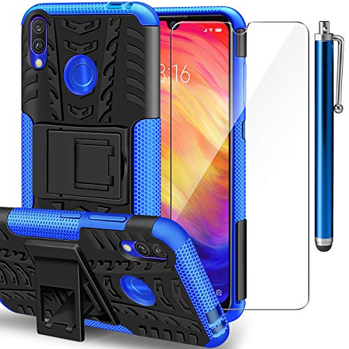 AROYI Cover Xiaomi Redmi Note 7 + Pellicola Protettiva, 2 in 1 Nuovo Blu - Ilgrandebazar