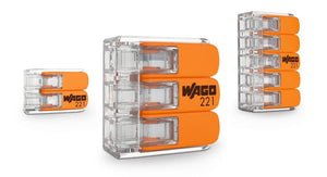 Wago 221-413 -Morsettiere elettriche, Pacco da 50 pezzi, 3 Fach 0,2 - 4 Mm² - Ilgrandebazar