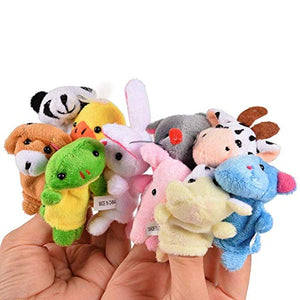 Xrten 10pcs Dito Cartoon Animal Finger, Dita Marionette Burattini in Morbido...