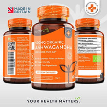 Carica l'immagine nel visualizzatore di Gallery, Ashwagandha Bio 500mg - Puro ed Alta Qualità KSM-66 Senza Riempitivi -...