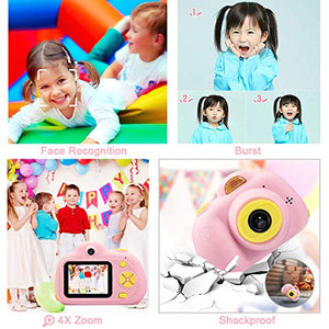 ToyZoom Macchina Fotografica per Bambini, Bambina Fotocamera Digitale Rosa