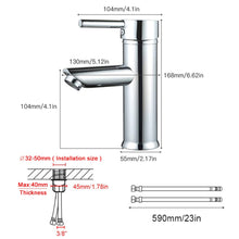 Carica l&#39;immagine nel visualizzatore di Gallery, GAVAER Rubinetto Bagno Lavabo, Elegant Miscelatore Cromato E-7092