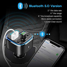 Carica l&#39;immagine nel visualizzatore di Gallery, Nulaxy Trasmettitore FM Bluetooth V5.0-7 LED Controluce Wireless Nero