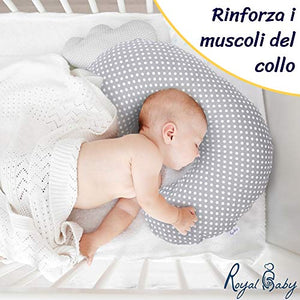 Royal Baby Cuscino Allattamento Neonato Multifunzione Con 2 Federe In Cotone... - Ilgrandebazar