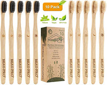 Carica l'immagine nel visualizzatore di Gallery, Spazzolino Bamboo x10 Spazzolini 100% Senza BPA - Toothbrushes...