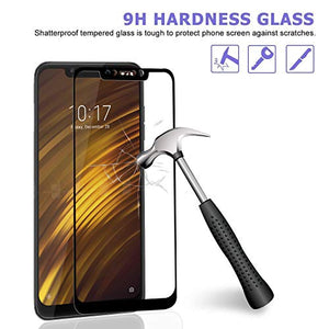 Ferilinso Vetro Temperato per Xiaomi Pocophone F1,[3pack] Nero-3 pcs
