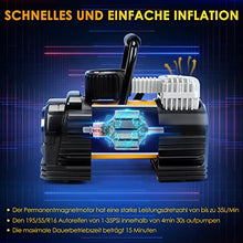 Carica l&#39;immagine nel visualizzatore di Gallery, AstroAI Luftkompressor Reifenfüller Tragbare Luftpumpe für Auto 12V DC Digitale Kompressor 150PSI mit LED-Notlicht für Autos, LKWs, Motorräder usw. Geschenke für Männer