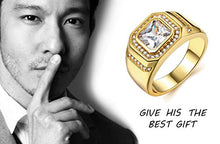 Carica l&#39;immagine nel visualizzatore di Gallery, Uomo Oro Anelli di Fidanzamento Uomini Gioielli con Placcato 18k... - Ilgrandebazar