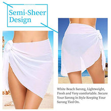 Carica l&#39;immagine nel visualizzatore di Gallery, VDSOW 2 Pezzi Pareo Mare Donna, Bianco e Nero Mezzo Beach Cover up...