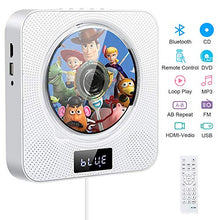 Carica l&#39;immagine nel visualizzatore di Gallery, Lettore DVD portatile CD, lettore CD/DVD musicale Bluetooth con white - Ilgrandebazar