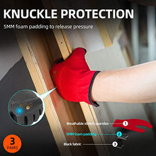 Carica l&#39;immagine nel visualizzatore di Gallery, Vgo Glove Guanti, 3 paia, guanti da lavoro in 10/XL, Rosso + Grigio + Giallo