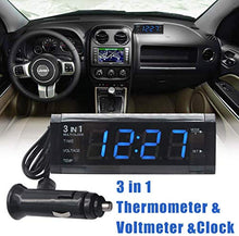 Carica l&#39;immagine nel visualizzatore di Gallery, Voltmetro auto 3 in 1 - Batteria di tensione / ora / termometro - Ilgrandebazar