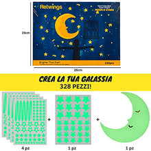Carica l&#39;immagine nel visualizzatore di Gallery, Stelle Adesive Fluorescenti e Grande Luna | Nuovo Set di 328 Pezzi Stickers...