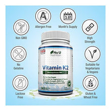 Carica l&#39;immagine nel visualizzatore di Gallery, Vitamina K2 MK 7 | 365 Compresse Vegetariane e Vegane | Scorta Per 1 Anno di...