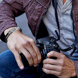 Gkmamrg Padre Tags Regalo da Uomo, Bracciale con Dad Silicone Bracciali 21cm