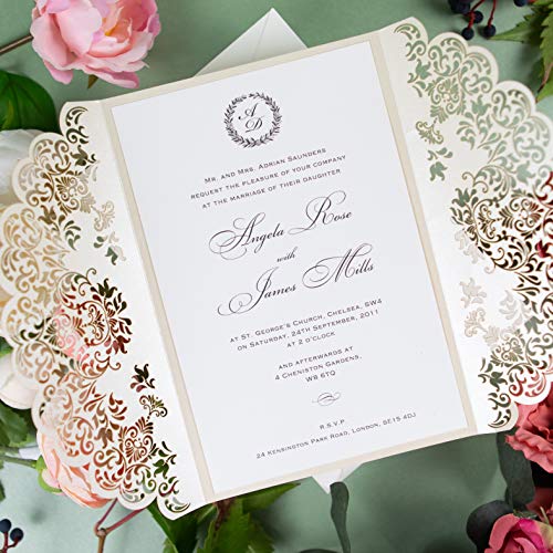 50 CARTE CONFEZIONE Fai da te partecipazioni matrimonio taglio laser inviti... - Ilgrandebazar