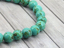 Carica l&#39;immagine nel visualizzatore di Gallery, Bracciale per gli uomini in perle Turchese ricostituito e perla di occhio di... - Ilgrandebazar