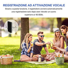 Carica l'immagine nel visualizzatore di Gallery, Mini Registratore Vocale H+Y con Attivazione Vocale, Memoria da 8GB, Ricaricabile USB e funzioni MP3, Ideale per Lezioni, Riunioni, Interviste, Fino a 96 ore
