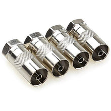 Carica l'immagine nel visualizzatore di Gallery, JEEUE 4PCS Presa femmina RF a tipo F Convertitore adattatore TV f - F m -4P