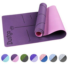 Carica l&#39;immagine nel visualizzatore di Gallery, Dustgo FP-TECH Tappetino Yoga da 183cmx63cmx6mm Palestra Fitness Viola-rosa