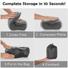 Carica l&#39;immagine nel visualizzatore di Gallery, Newdora Cuscino da Viaggio Memory Foam, Cervicale Grigio Scuro